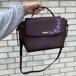 Maroon Handpainted Kate Spade Handbag